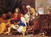 LE BRUN, Charles Holy Family with the Adoration of the Child s